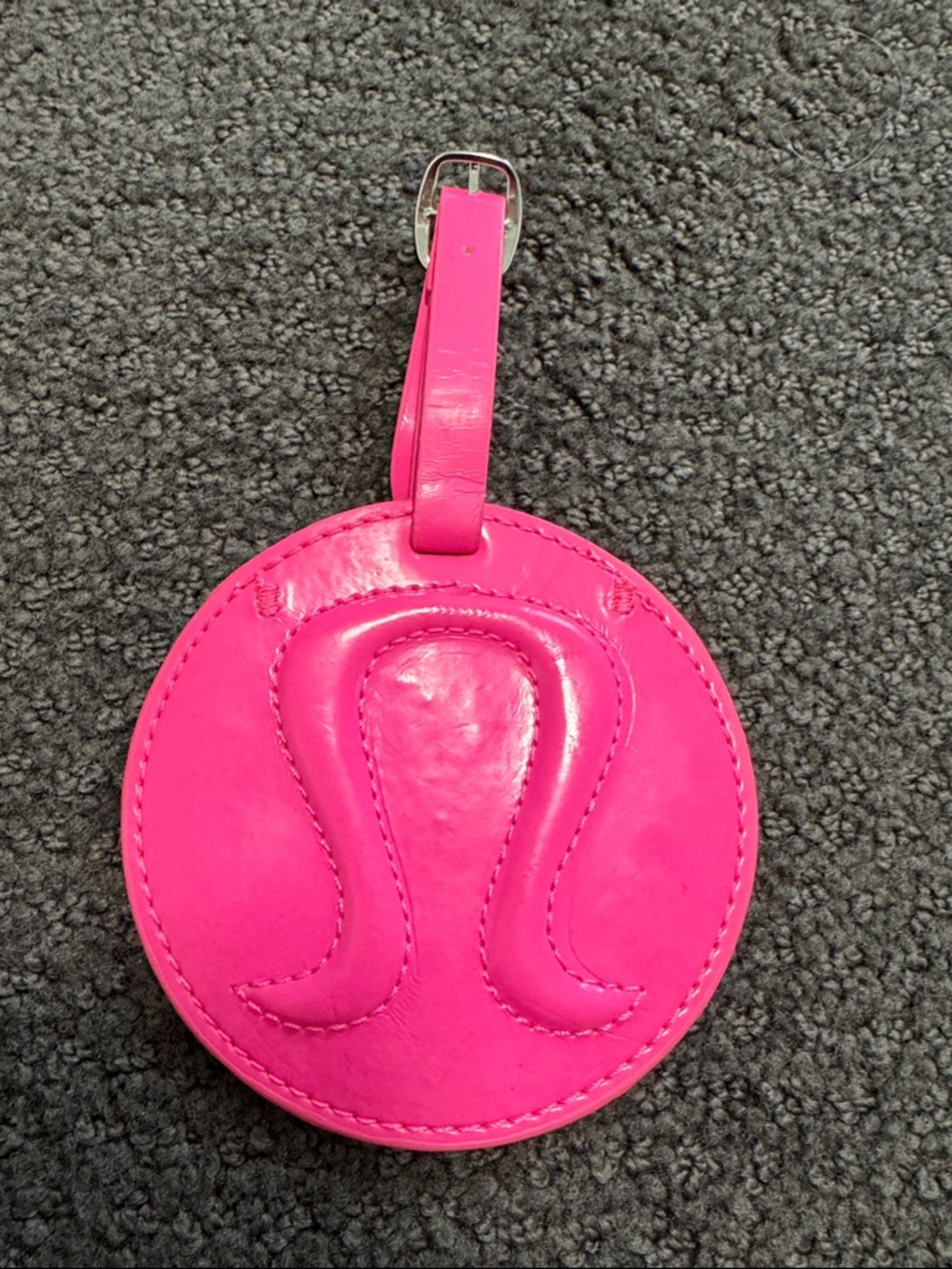 Lululemon Pink Round Luggage Tag
